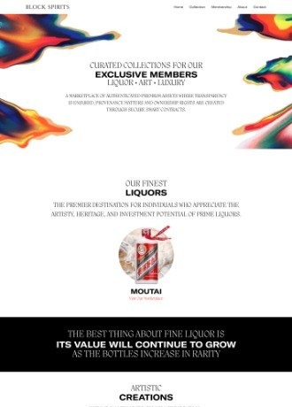 Block Spirits website top sections screenshot crop