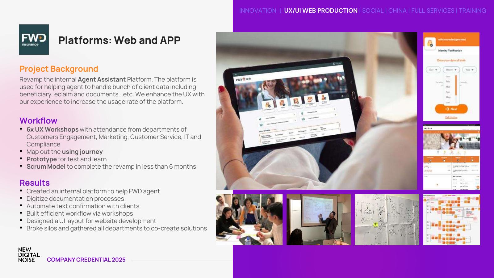 FWD UX platform credential case